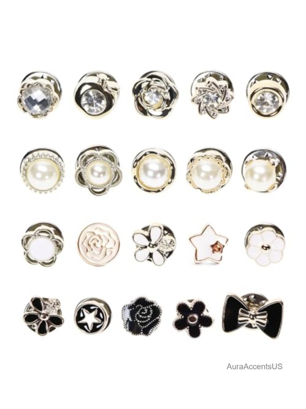 20Pcs Mini Enamel Safety Brooch Pins for Clothes Decoration